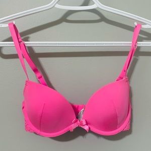 Bright pink La SENZA push up bra